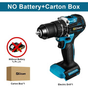 Gisam 13MM 65NM Brushless Electric Impact Drill 35+3 Torque Electric Screwdriver Hammer Drill Tools For Makita 18V Battery Pins