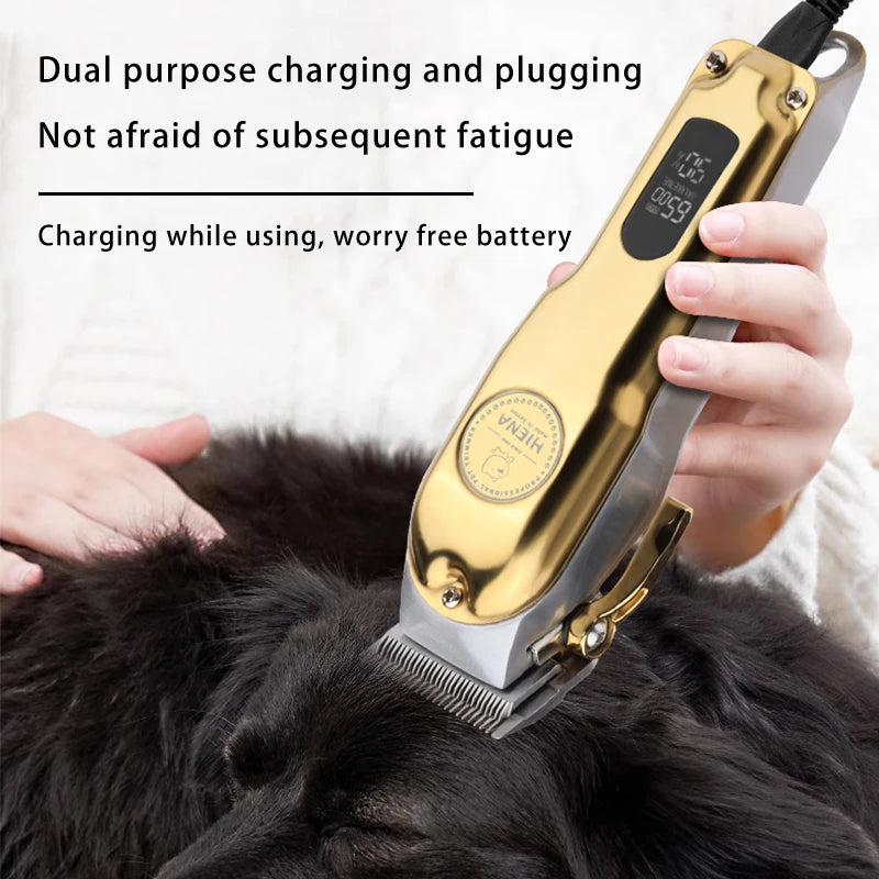 HIENA Dog Hair Clipper Professional Pet grooming Trimmer heavy duty dog Cat Shaver Cutting Machine Puppy groomer Haircut Clipper