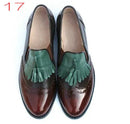 Flats Casual Shoes Women's Spring Autumn Genuine Leather Color Matching Tassel Loafers Oxford Shoes For Women Custom Shoes