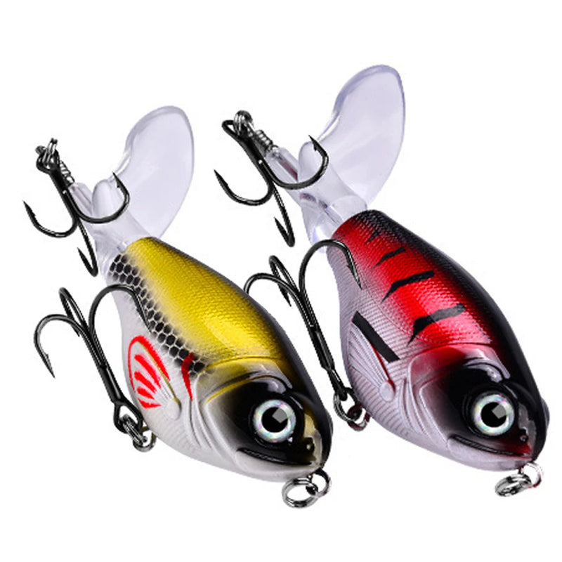 Mini Plopper Fishing Lure Catfish Lure for Fishing Tackle Floating Rotating Tail Artificial Baits Crankbait 8cm/11.5g 9.3cm/16g