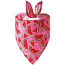Dog Bandana Fruit Floral Spring Washable Soft Doggy Scarf Kerchief Summer Adjustable for Small Medium Large Dogs Pets