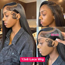 40 Inch Straight HD Lace Front Wig 13x6 HD Lace Frontal Human Hair Wig For Women Pre Plucked with Baby Hair Brazilian Hair