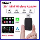 2026 NEW Wired to Wireless CarPlay and Android Auto 2 in 1 Mini Adapter 5GHz WiFi5 for 99% Original Wired CarPlay/Auto Cars
