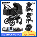 Kinderwagen 3 in 1, vierrädriger Kinderwagen, 2 in 1 Babyauto, leichte Kinderwagen, Multifunktionskinderwagen, Kinderwagen, Poussette