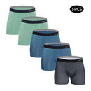 5 Stück neue Herrenunterhosen Polyester Boxershorts Unterwäsche Mann Pack Unterhosen Herren Marke Sexy Homme Boxer Shorts Männliche Eisseide Slips