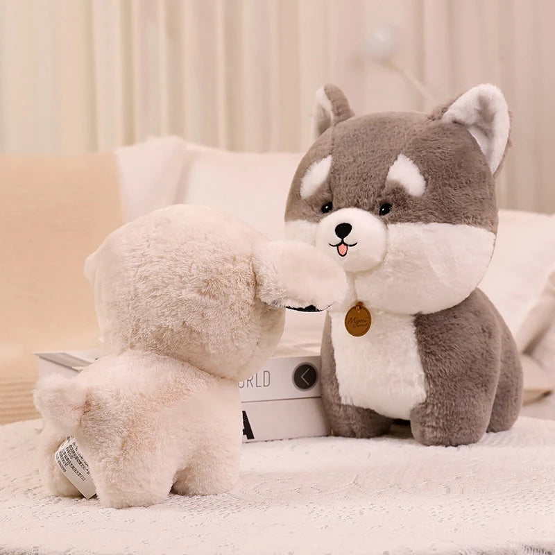 20cm Cute Dog Plush Toys Cartoon Sleeping Stuffed Pillow Doll Soft Cushion Bolster Birthday Gift For Kids