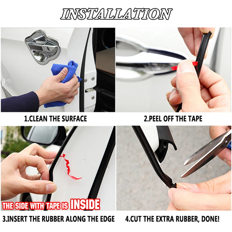 5M Car Door Scratch Strip Protector Edge Guard Sticker Trim Styling Molding For VW Polo Lada Granta Xray Rio Solaris Duster