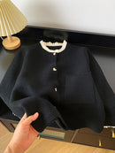 The 'Amour' Heart-Button Knit Cardigan