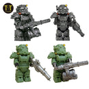 MOC Military Armor Soldiers Mini Anime Action Figures Weapons Robots Mecha Building Blocks Bricks DIY Toys for KIDS gift
