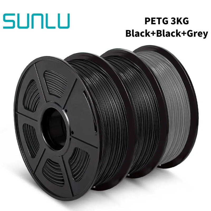 SUNLU PETG 3D Filament 1KG 3 Rolls 1.75mm +/-0.02MM 3D Printing Filament Neatly Wound Filament Vacuum Packing Fast Shipping