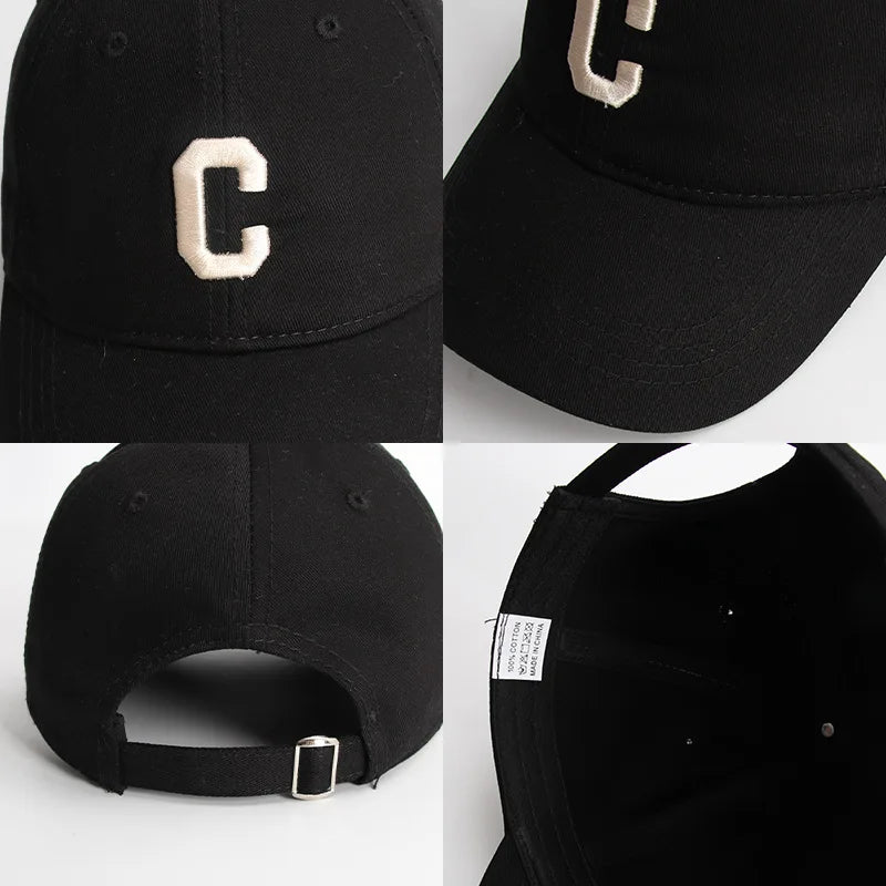 C Letter Children Baseball Hat Fashion Embroidery Kids Duck Tongue Cap Summer Outdoor Sun Visors Cotton Casual Girl Boy Bonnet