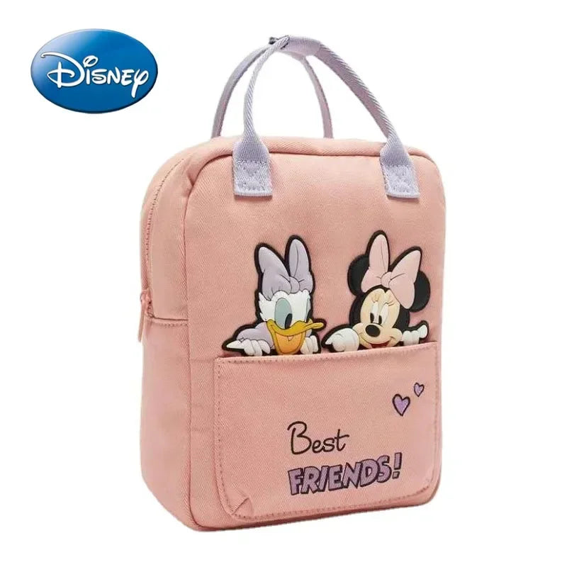 Disney New Minnie Cartoon Printed Lightweight Children's Backpack, Fashionable and Cute Primary School Student Backpack