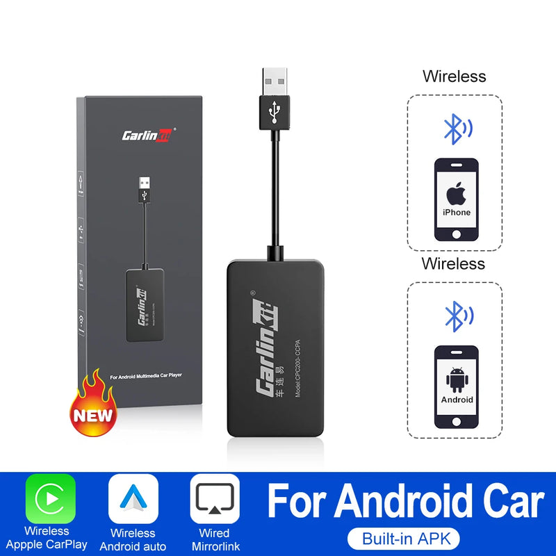Wireless CarPlay Dongle for Android Car Wireless Android Auto Carlinkit Car Play iOS Mirror Screen Mirrorlink USB Adapter CCPA