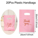 100pcs Thank You Gift Bag Plastic Shopping Bag Tote Bag 20*30cm Gift Bags Birthday Wedding Party Favors Candy Cookie Wrapping
