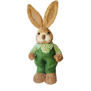 2024 New Rustic Cute Straw Rabbits Bunny Decorations Easter Party Home Garden Wedding Ornament Photo Props Crafts 35cm Decor