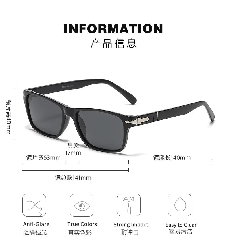 Classic Polarized Sunglasses Men Ladies Brand Design Driving Square Frame Sunglasses Men Sunglasses UV400