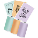 Printer Paper Roll Color Sticker Green&Lavender&Orange&White for Phomemo M02 T02 Paper,Waterproof,Oil-proof Friction-resistant