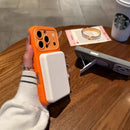 For iPhone 17 Pro Max 16 Luxury Magsafe Magnetic Holder Stand Matte Phone Case For iPhone 15 14 Plus 13 Lens Protective Cover