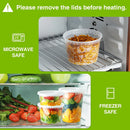 The Portion Line | Leakproof Deli Containers, 8/16/32 oz Sets