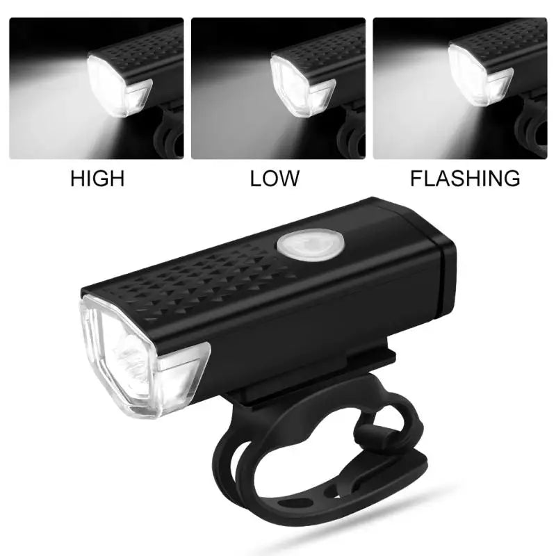 1Pcs Bicycle Light USB LED Rechargeable Set MTB Road Bike Front Back Headlight Lamp Flashlight Cycling Light Cycling Accessories