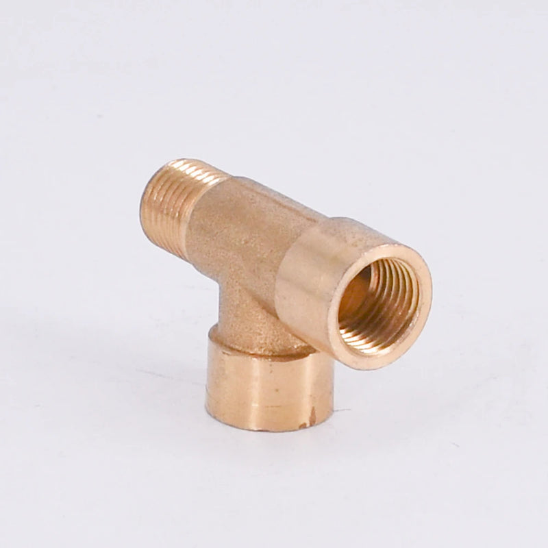 1/8" 1/4" 3/8" BSP Female Male Tee 3 Ways Splitter Brass Pipe Fitting Water Gas Oil DN6/8/10 Home Garden