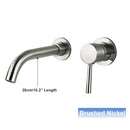Black Basin Faucet Wall Mounted Gold 360° Rotating Bathroom Sink Faucets Embedded Hot Cold Water Mixer Tap Dual Hole Basin Crane
