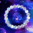 Mermaid Glass Crystal Moonstone Bracelets Multicolor Matte Shining Stone Beaded Charm Bracelet Handmade Wristband Gifts Jewelry