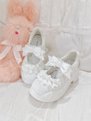 Spring Rilei Gururu Original Sweet Girl Single Shoes Shallow Mouth Spring/summer Lolita Girl Lace Bow Sports Shoes