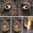 1Set Tree Faces Decor Outdoor, Old Man Tree Hugger Sculpture, Outdoor Tree Hugger Sculpture for Wild Life Bird Feeding & Garden