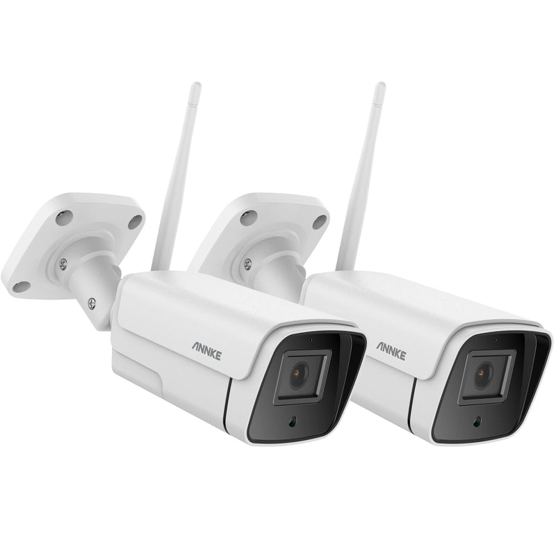 Annke 2Pcs H.264+ 5MP Wireless Camera Video Surveillance Camera Two Way Audio WIFI IP Security Camera 3.6MM IP66 Weatherproof