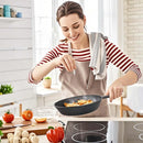 4pcs/1pc Cast Iron Frying Pan/Iron Pot Non-Stick Omelette Pan Home Steak Skillet Gas Stove Induction Saucepan with Double Drip-Spouts