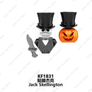SAW Horror Movie Jack Ripper Mini Action Figures Building Blocks Brick Models Silent Hill Horrifying Chainsaw Man Halloween Toys