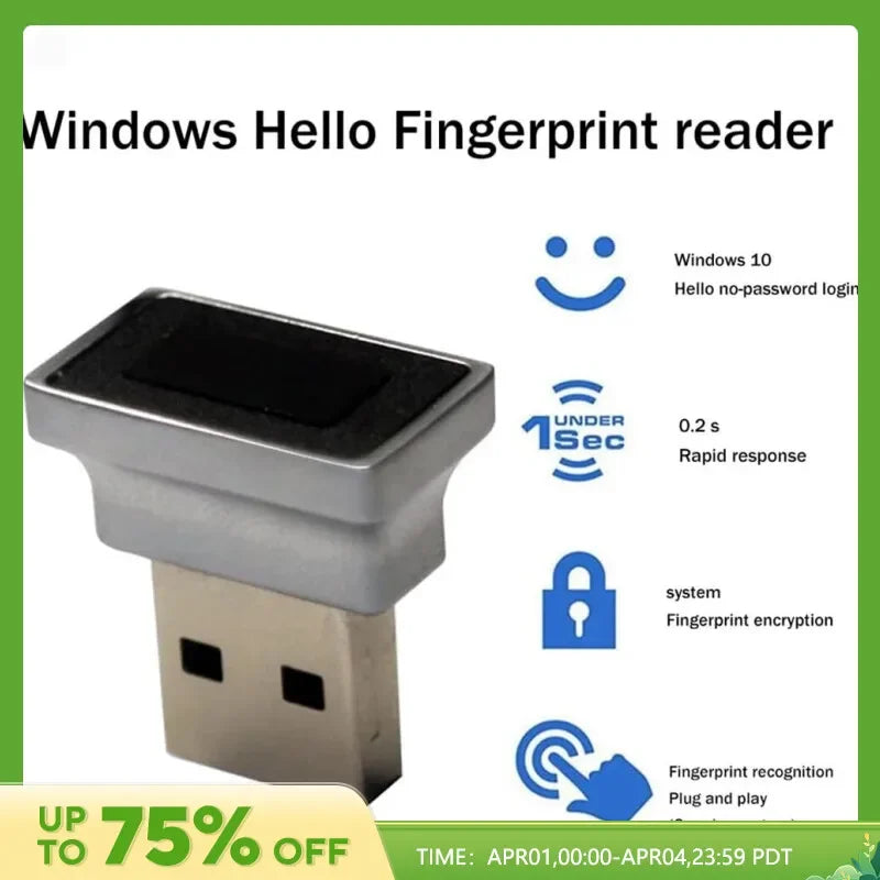 USB Fingerprint Reader Module For Windows 10 11 Hello Biometric Scanner Padlock Fingerprint Unlock Module Laptop Accessories