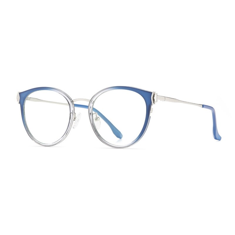 Woman Optical Eyeglasses Metal Legs and Acetate Rim Spectacles for Women Prescription Eyewear Glasses Frame Cat-Eye Style