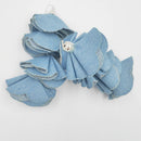 New Bohemia Handmade Four Denim Liner Flower Drop Earrings for Women Statement Earring