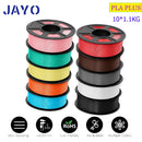 JAYO 3D Filament Printer PLA PLUS/PLA /PETG/PLA+2.0/ABS/TPU 1.75mm 10Rolls for FDM 100%No bubbel 3D Printer Materials DIY Gift