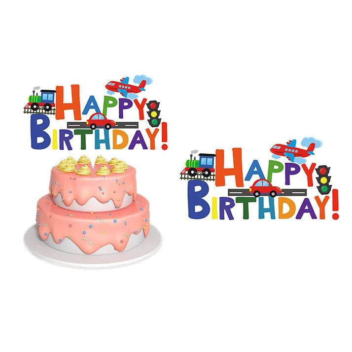 Cartoon Transport Birthday Decorations For Boys Children Disposable Tableware Paper Material Cups Napkins Plates Tablecloth