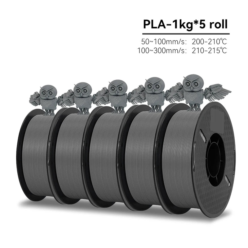 KEEPANG PLA/HS-PLA/PETG/Silk PLA 3D Printer Filament 1.75mm Mix Color 5Rolls High Speed PLA Printinng Material for Bambu Lab