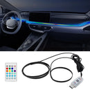 USB Interior Light Car Central Control Dashboard Atmosphere Remote Control LED Ambient Strip Lights RGB Auto Decorative Lamps