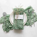60Pcs 50x50cm Sage Green Napkins Boho Gauze Serving Table Decor Dinner Towel Cocktail For Wedding Thanksgiving Easter Decoration