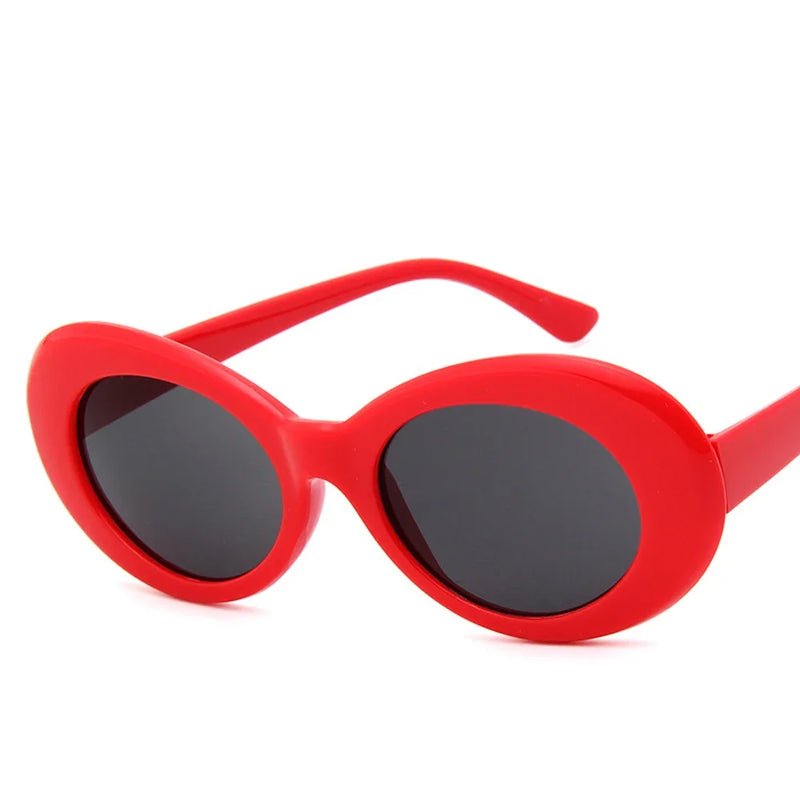 2024 Goggle Glasses Oval Sunglasses Ladies Glasses Trendy Hot Vintage Retro Sun Glasses Women's UV400 Gafas De Sol