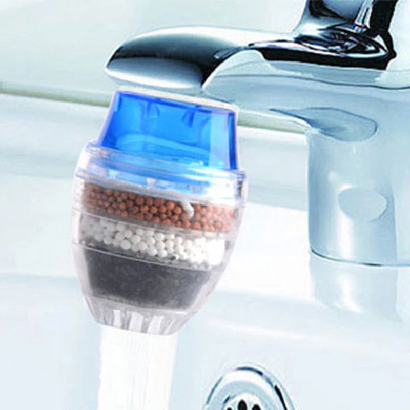 Home Convenient Faucet Water Filter PP+PVC Material Water Purifier Anti Splash Activated Carbon Filter