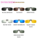 DOHOHDO 2023 Neue randlose polarisierte Clip-On-Sonnenbrille für Damen und Herren Sport Photochrome Gläser Blendschutz-Sonnenbrille Nachtsicht