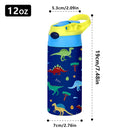 350ml Cartoon Insulated Cup Animal Pattern Stainless Steel Thermos Cup Christmas Vacuum Flasks Water Bottle Xmas Gift Cup