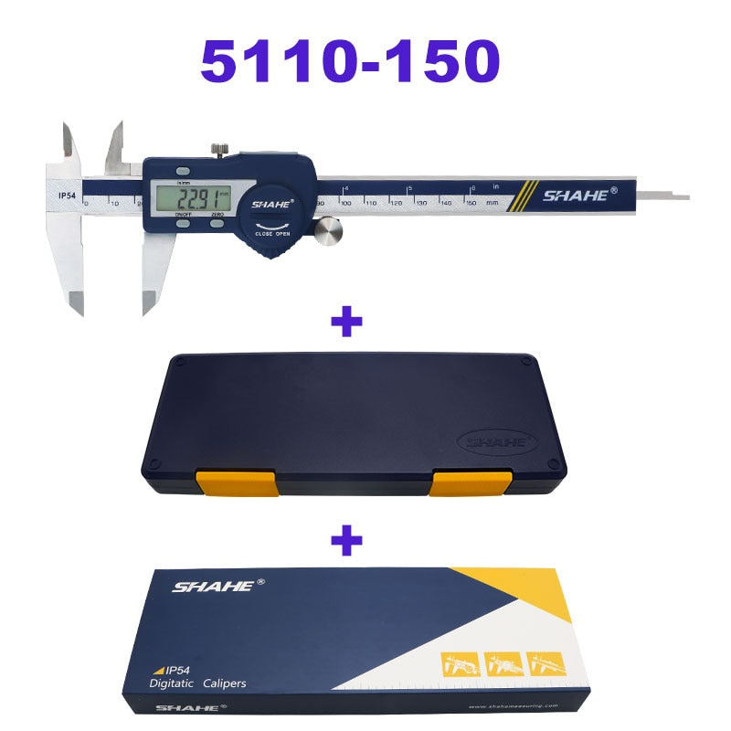 SHAHE Hardened Stainless Steel 0-150 mm Digital Caliper Messschieber Caliper Electronic Vernier Micrometro