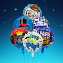 6pcs 18inch English Spanish Happy Father's Day Round Star Balloons Best Dad Helium Balloon Papa Father's Day Party Decorations