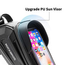 ROCKBROS Bike Bag Front Phone Bicycle Bag For Bicycle Tube Waterproof Touch Screen Saddle Package For 6.5Inch Bike Accessories