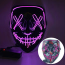 Halloween Horror-Masken LED Gesichtsleuchtmaske Gruselige Scream Leuchtmaske für Karneval Halloween Kostüme für Männer Leuchtet im Dunkeln