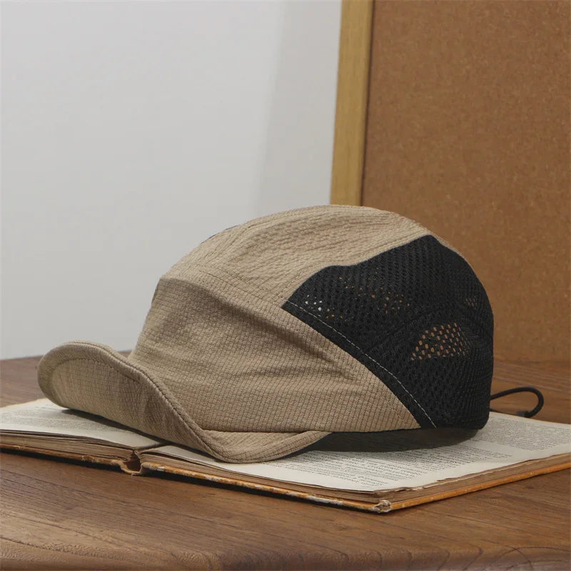 Japanese Quick-drying Breathable Short Brim Baseball Cap Men Women Face Small Summer Outdoor Sunscreen Hip-hop Cap Soft Brim Hat