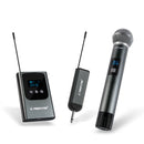 Phenyx Pro Dual Digital Wireless Microphone System w/ 2x15 UHF Channels, Handheld/Bodypack Transmitters(PDP-2)